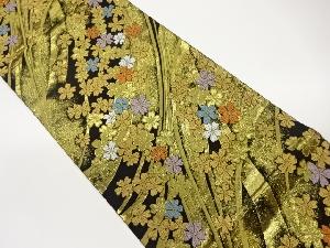 曲線に桜尽くし模様織出し袋帯